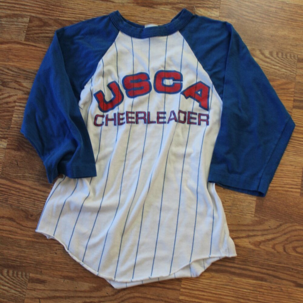 Vintage 70s USCA Cheerleader Baseball Tee